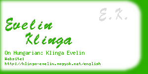 evelin klinga business card